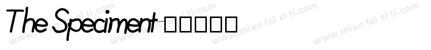 The Speciment字体转换